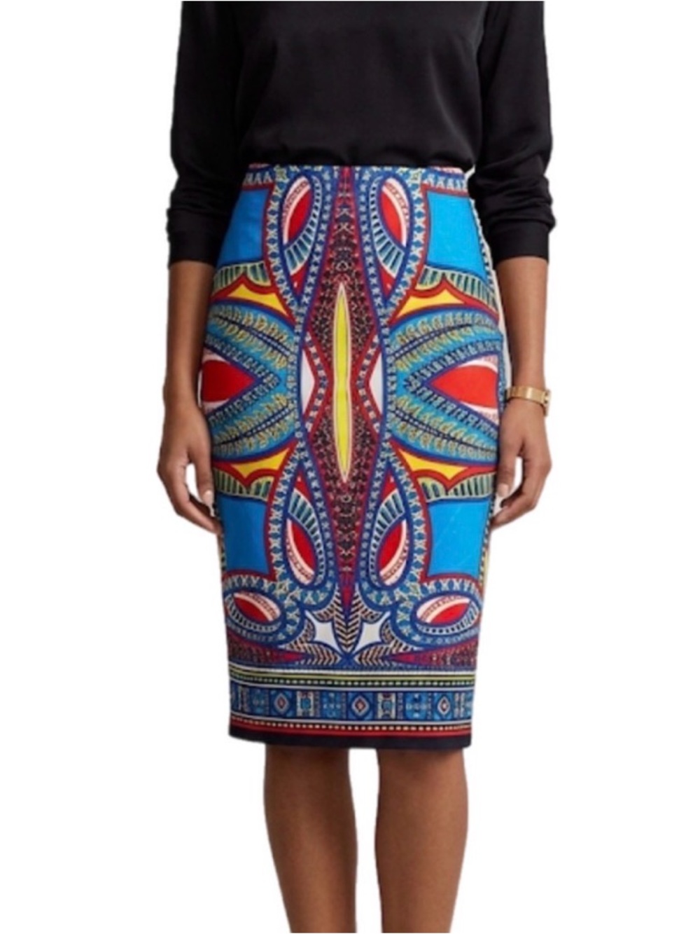 NWT PM MP Premise Women’s Petite Pencil Skirt Multicolored Business Casual